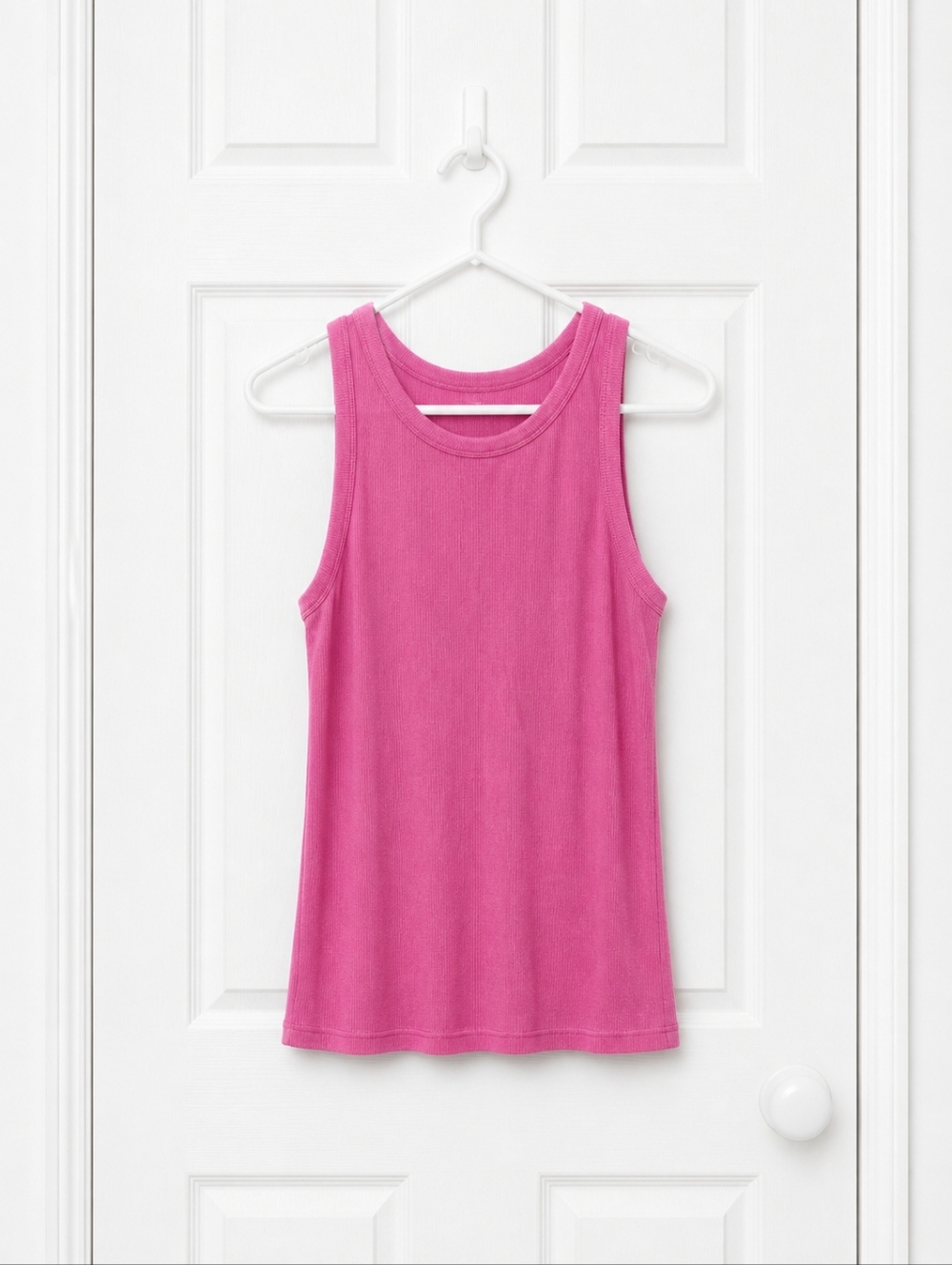 A New Day Pink Ribbed Tank Top Women’s XL Sleeveless Fitted Stretch Basic